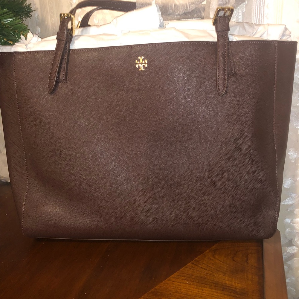 Tory Burch York Buckle Tote - Drk Walnut
